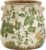 Nearly Natural 6.5in Ceramic Decorative Vase Tuscan Style Green Floral Scroll Design for Indoor Home Decor Centerpieces Tables Small Flower Vases
