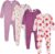 Gerber Baby Girls 4-pack Footed Pajamas