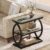 Tribesigns End Table, Narrow 3-Tier End Table for Living Room, Industrial Wooden Side Table with Metal Frame, Small Bedside Nightstand for Bedroom, Small Spaces, Grey