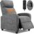 Sweetcrispy Massage Recliner Chair for Adults, Adjustable Home Theater Seating with Lumbar Support for Living Room, Modern Fabric Reclining for Small Space, Grey