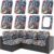 hyha 8Pcs Patio Cushion Covers, Stretch Outdoor Couch Cushion Covers Replacement, Washable Outdoor Chair/Sofa Slipcovers for Patio Furniture Cushions Protector with Elastic Bottom(Paisley,Cover Only)
