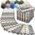bemaxx Gym Mats Set – 18 pcs EVA Interlocking Foam Floor Tiles (12.6″x12.6″x0.4″) 18sqft Protective Gym Flooring Sports Home Workout Exercise Mats Puzzle Garage Fitness Play-Room Pool Treadmill Bike