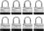 SafiSwords 8-Pack Keyed Alike Laminated Steel Padlocks Keys, 1-3/4″ Wide, Heavy Duty Pad Lock Set with Same Keys