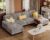 Furmax Sectional Couches for Living Room, U-Shaped Sofa Couch with Linen Fabric, 4 Seat Sofa Set with Double Chaise for Apartment (Chenille, Grey)