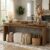 Tribesigns 63-Inch Solid Wood Console Table for Entryway, Farmhouse Narrow Long Sofa Table Behind Couch for Hallway, Living Room, Foyer, Entrance, Modern Simple Design, Brown