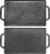 GGC Cast Iron Reversible Grill Griddle，Double Sided Grill Pan Perfect for Gas Grills and Stove Tops, 13 x 8.25 Rectangular Baking Flat and Ribbed Griddle Plate