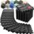 bemaxx Gym Mats Set – 18 pcs EVA Interlocking Foam Floor Tiles (12.6″x12.6″x0.4″) 18sqft Protective Gym Flooring Sports Home Workout Exercise Mats Puzzle Garage Fitness Play-Room Pool Treadmill Bike